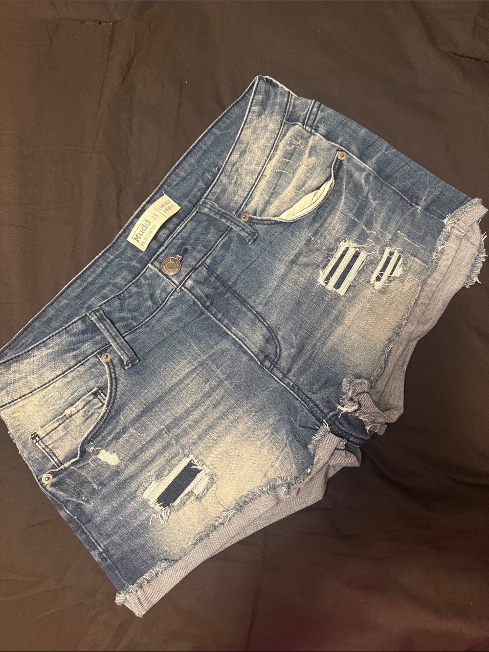 Mudd Distressed Light Blue Denim Cutoff Shorts